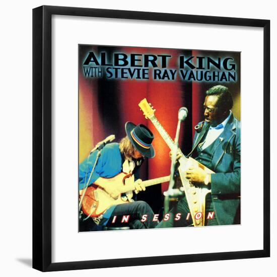 Albert King with Stevie Ray Vaughan - In Session-null-Framed Art Print