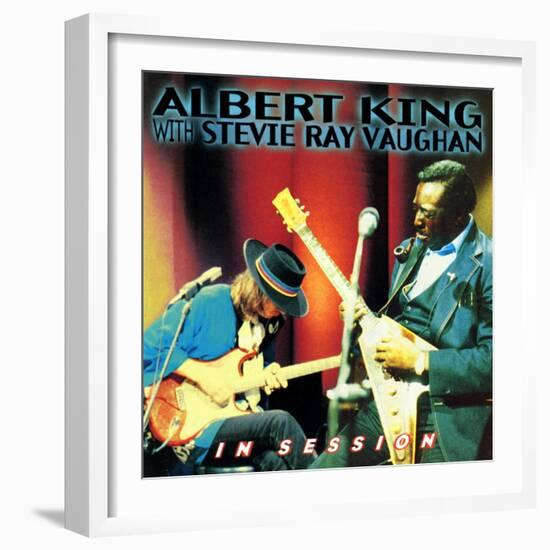 Albert King with Stevie Ray Vaughan - In Session-null-Framed Art Print