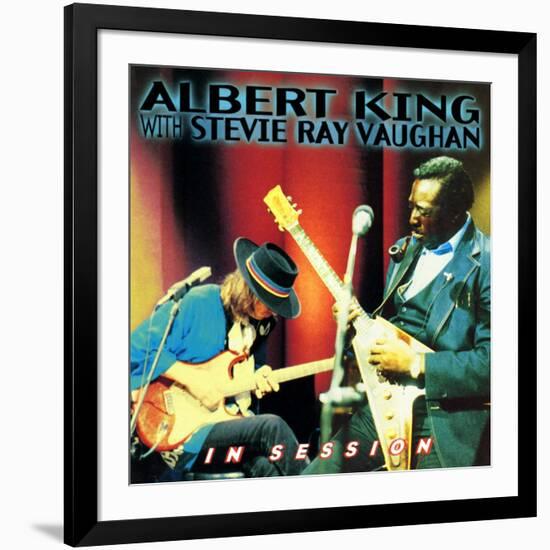 Albert King with Stevie Ray Vaughan - In Session-null-Framed Art Print