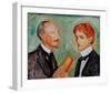 Albert Kollman and the Danish Author, 1901-Edvard Munch-Framed Giclee Print