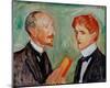 Albert Kollman and the Danish Author, 1901-Edvard Munch-Mounted Giclee Print