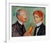 Albert Kollman and the Danish Author, 1901-Edvard Munch-Framed Giclee Print