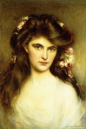 A Young Beauty with Flowers in Her Hair