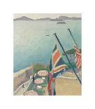 Terrasse aux Drapeaux, Hôtel de la Réserve-Albert Marquet-Premium Giclee Print