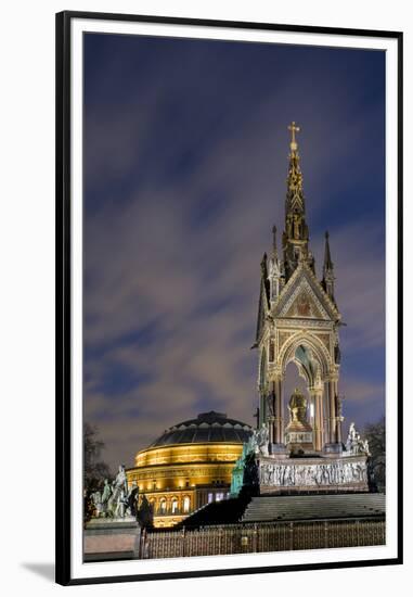 Albert Memorial and Albert Hall at dusk, Kensington, London, England, United Kingdom, Europe-Charles Bowman-Framed Premium Photographic Print