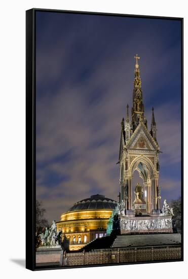 Albert Memorial and Albert Hall at dusk, Kensington, London, England, United Kingdom, Europe-Charles Bowman-Framed Stretched Canvas