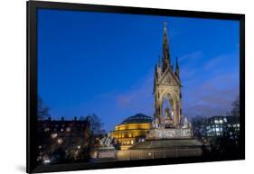 Albert Memorial and Albert Hall at dusk, Kensington, London, England, United Kingdom, Europe-Charles Bowman-Framed Photographic Print