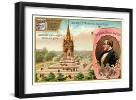 Albert Memorial Trade Card-null-Framed Art Print