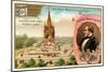 Albert Memorial Trade Card-null-Mounted Art Print