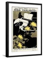 Albert Morris Bagby's New Novel Miss Traumerel-Ethel Reed-Framed Art Print