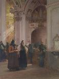 The End of Mass in Einsiedeln (Oil on Canvas)-Albert Pierre Dawant-Giclee Print