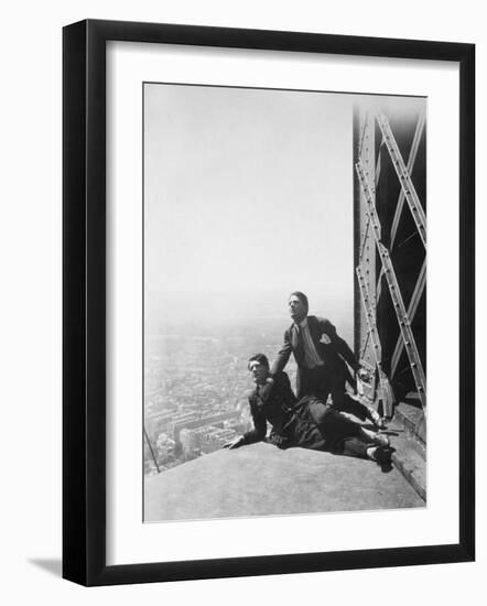 Albert Préjean and Henri Rollan: Paris Qui Dort, 1925-null-Framed Photographic Print