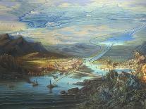 The Suez Canal, 1864-Albert Rieger-Giclee Print