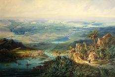 Egypt, View of the Suez Canal-Albert Rieger-Giclee Print