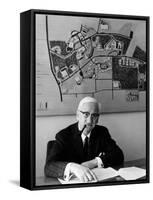 Albert Sabin Sitting in His Office-null-Framed Stretched Canvas