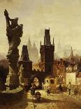 The Towers of the Charles Bridge in Prague, Czechoslovakia, 1870-Albert Schmid-Mounted Giclee Print