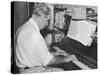 Albert Schweitzer French Theologian Philosopher Missionary Physician and Music Scholar Playing Bach-null-Stretched Canvas