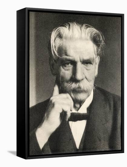 Albert Schweitzer French Theologian Philosopher Missionary Physician and Music Scholar-null-Framed Stretched Canvas