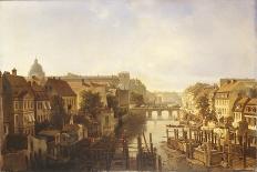 View of the Long Bridge from the Mühlendamm, 1850-Albert Schwendy-Framed Giclee Print