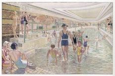 French Transatlantic Liner, The First Class Swimming Pool-Albert Sebille-Art Print