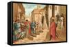 Albert the Great Preaching in Paris-J. Serra-Framed Stretched Canvas