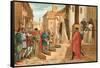 Albert the Great Preaching in Paris-J. Serra-Framed Stretched Canvas