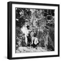 Albert Thornton's Grandson's Fishing-Gordon Parks-Framed Premium Photographic Print