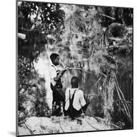 Albert Thornton's Grandson's Fishing-Gordon Parks-Mounted Photographic Print