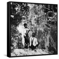 Albert Thornton's Grandson's Fishing-Gordon Parks-Framed Stretched Canvas