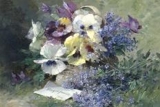 Pansies and Forget-Me-Not-Albert Tibulle de Furcy Lavault-Giclee Print