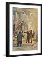 Albert Visits Factory-null-Framed Art Print