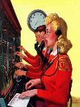 "Hotel Switchboard Operators," June 21, 1941-Albert W. Hampson-Framed Giclee Print