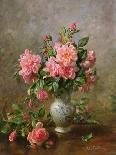 AB/1022 Roses in a Blue and White Vase-Albert Williams-Giclee Print