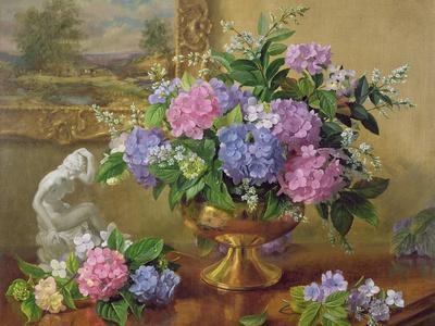 Still Life of Hydrangeas and Lilacs
