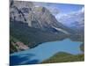 Alberta, Banff National Park, Turquoise Color of Peyto Lake Is Produced from Glacial Silt Suspended-John Barger-Mounted Photographic Print