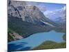 Alberta, Banff National Park, Turquoise Color of Peyto Lake Is Produced from Glacial Silt Suspended-John Barger-Mounted Photographic Print