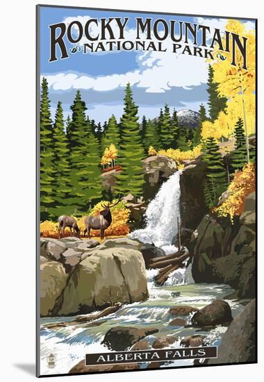 Alberta Falls - Rocky Mountain National Park-null-Mounted Poster