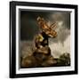 Albertaceratops Surveys the Land-null-Framed Art Print