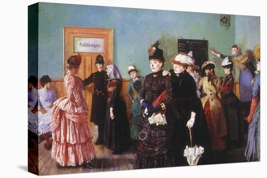 Albertine at the Police Doctor's Waiting Room, 1886-87-Christian Krohg-Stretched Canvas