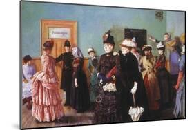 Albertine at the Police Doctor's Waiting Room, 1886-87-Christian Krohg-Mounted Giclee Print