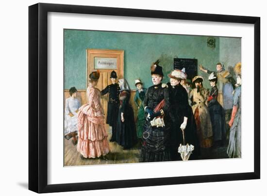 Albertine at the Police Doctor's Waiting Room-Christian Krohg-Framed Giclee Print