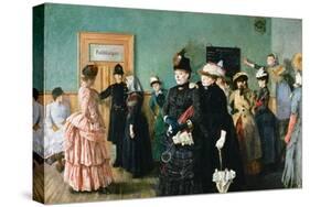 Albertine at the Police Doctor's Waiting Room-Christian Krohg-Stretched Canvas
