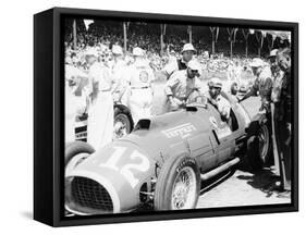 Alberto Ascari at the Wheel of a 4.5 Litre Ferrari, Indianapolis, 1952-null-Framed Stretched Canvas