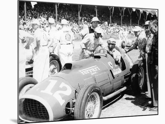 Alberto Ascari at the Wheel of a 4.5 Litre Ferrari, Indianapolis, 1952-null-Mounted Photographic Print