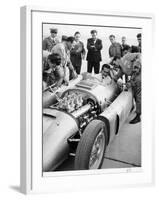 Alberto Ascari at the Wheel of the New Lancia Grand Prix Car, 1955-null-Framed Photographic Print