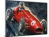 Alberto Ascari Driving a Maserati-English School-Mounted Giclee Print