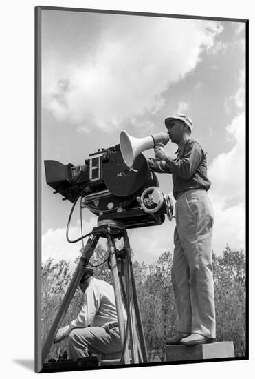 Alberto Lattuada on the Set-Mario de Biasi-Mounted Photographic Print