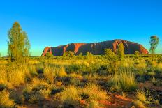 Outback landscape of Devils Marbles rock formations, Karlu Karlu Conservation Reserve-Alberto Mazza-Framed Photographic Print