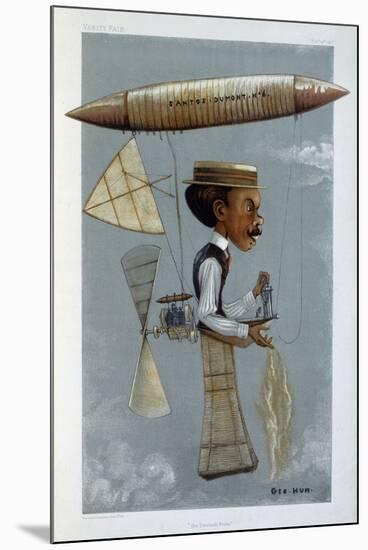 Alberto Santos-Dumont and His Airship, 1901-George Hum-Mounted Giclee Print