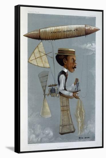 Alberto Santos-Dumont and His Airship, 1901-George Hum-Framed Stretched Canvas
